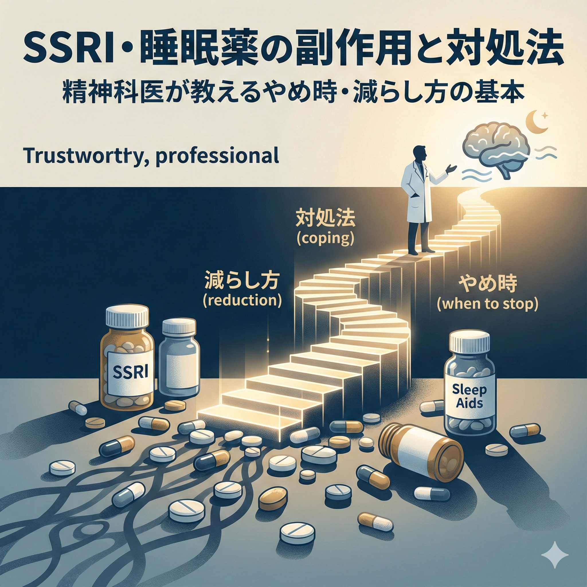 SSRI・睡眠薬の副作用と対処法──精神科医が教えるやめ時・減らし方の基本