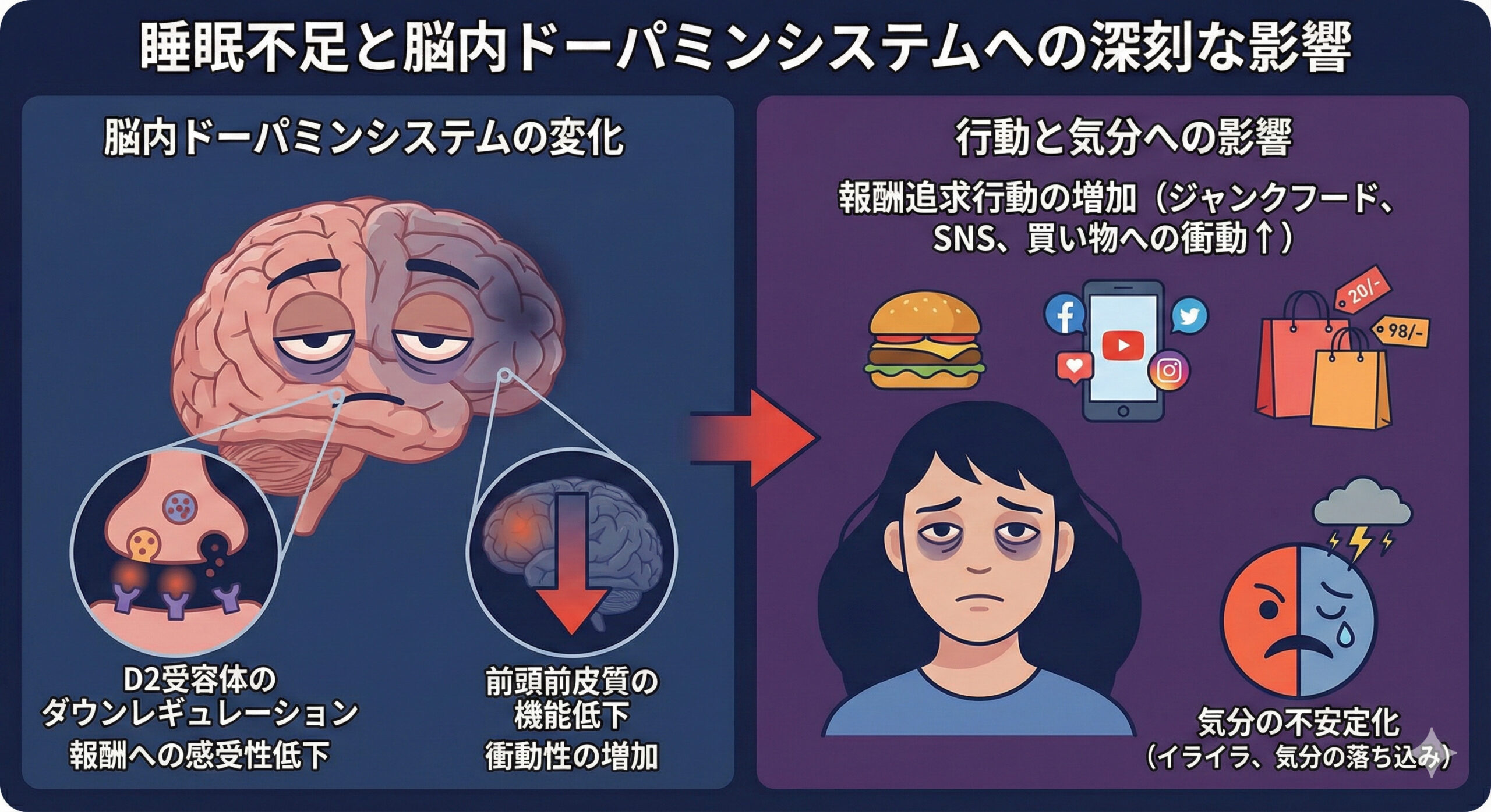 睡眠不足とドーパミン