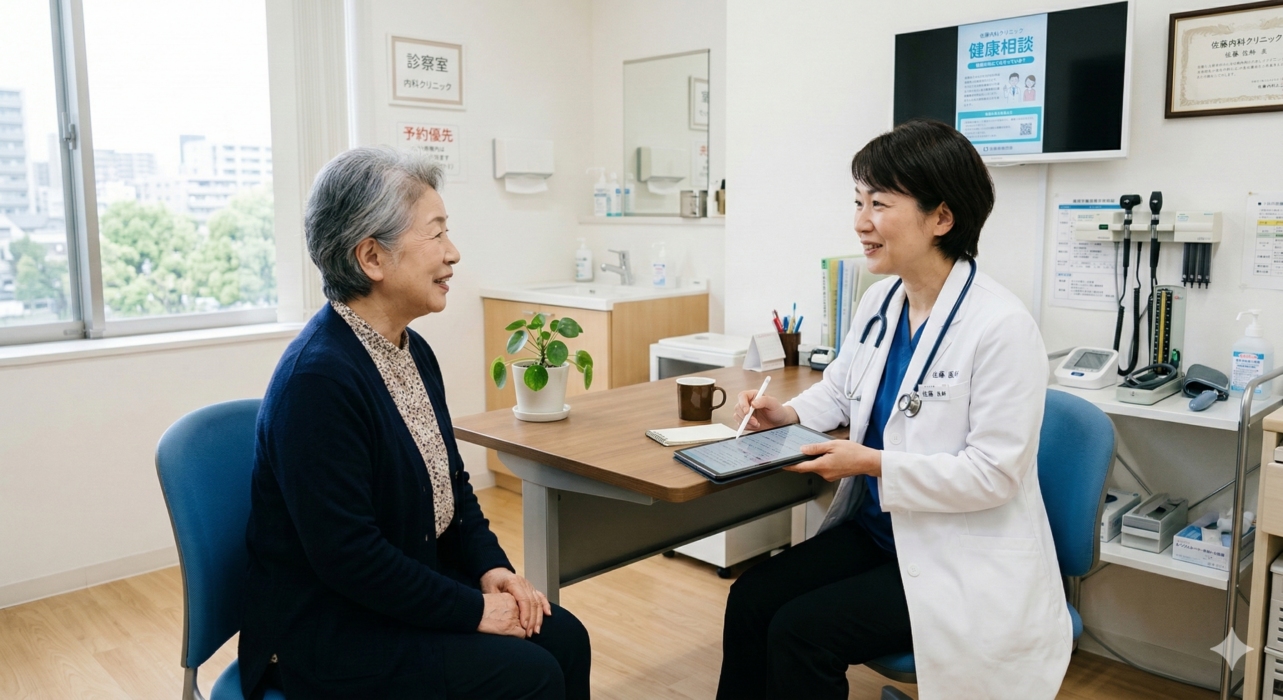 精神科・心療内科の初診で医師と話す患者のイメージ