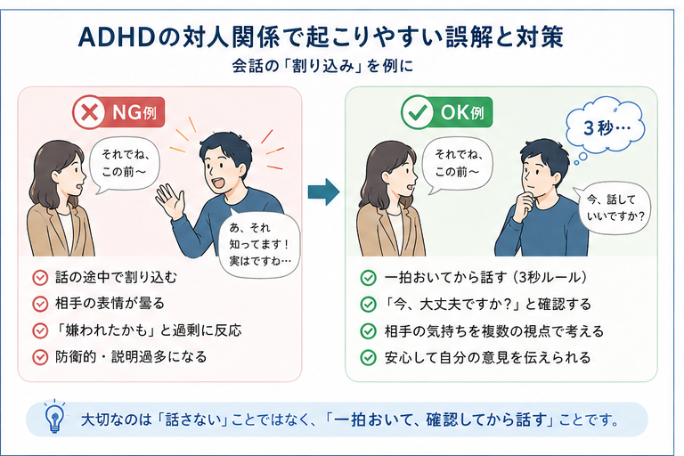 ADHDの対人関係で起こりやすい誤解と対策