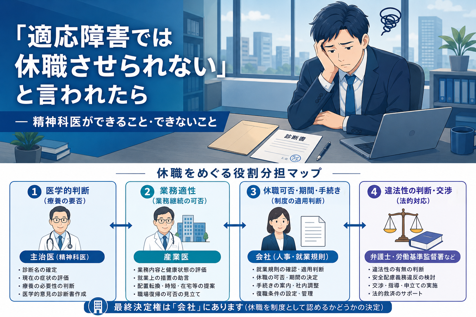 「適応障害では休職させられない」と言われたら